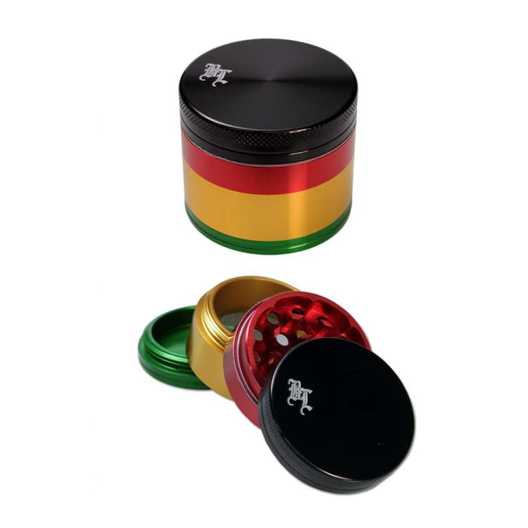 Black Leaf 'Rasta' alu grinder