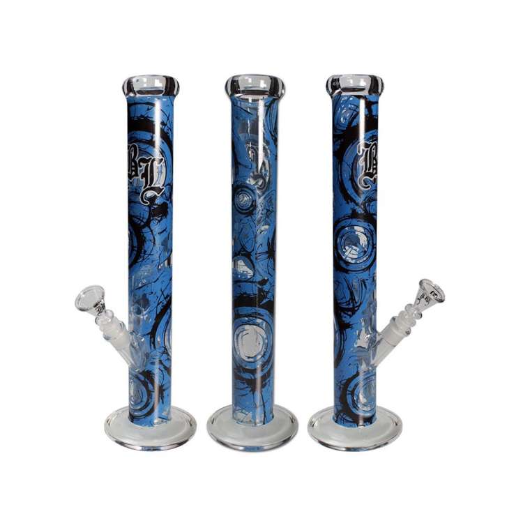 Black Leaf Glass Bong 'Wirbel'
