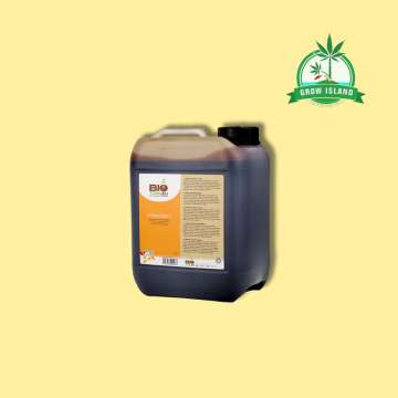 Bio Tabs Orgatrex liquid in platic bottle 4l with yellow background and green GrowIsland logo in the right upper corner