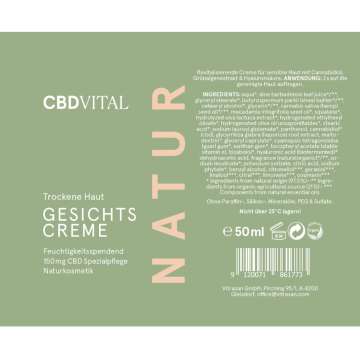 CBD Vital Gesichtscreme bei trockeneHaut
