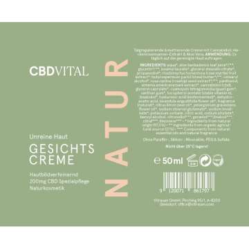 CBD Vital Gesichtscreme beu inreiner Haut