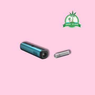 XMAX V3 Nano Vaporizer Blue with hell rose background and green grow Island logo in the right upper corner