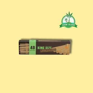 JWARE Conical Sleeves King Size 40 pieces in brown paper box with yellow background and green Grow island logo in the right upper corner
