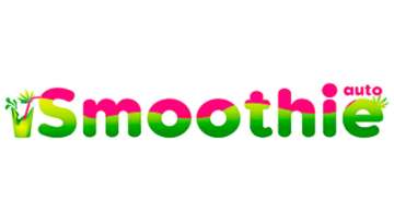 Smoothie Auto logo with pink-green text